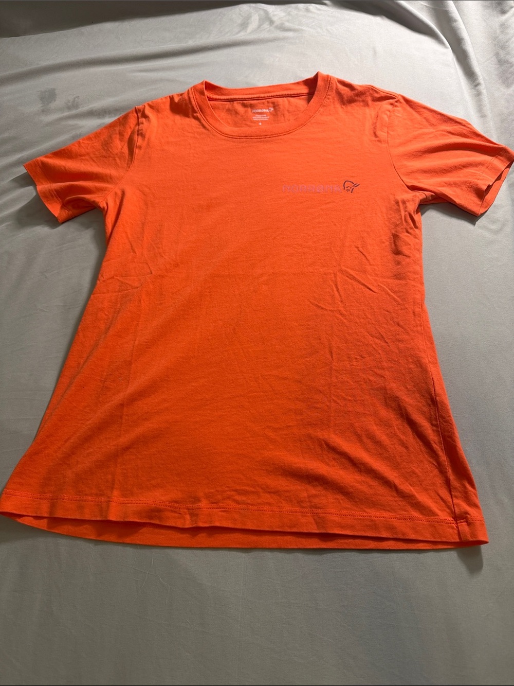 Men's Short Sleeve Crew Tee in Vibrant Orange by Norrona